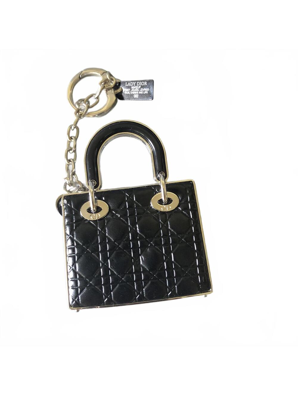 Dior Lady Dior Mini Bag Keychain with Makeup Compact - Picture 7 of 7